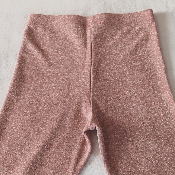 2019 VS Peachy Pink Copper Metallic Shimmer Wide Leg Pants - Picture 7 of 10